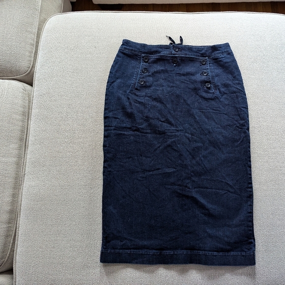 🪞Madewell Cotton Lace up skirt Size 31 - Picture 3 of 10